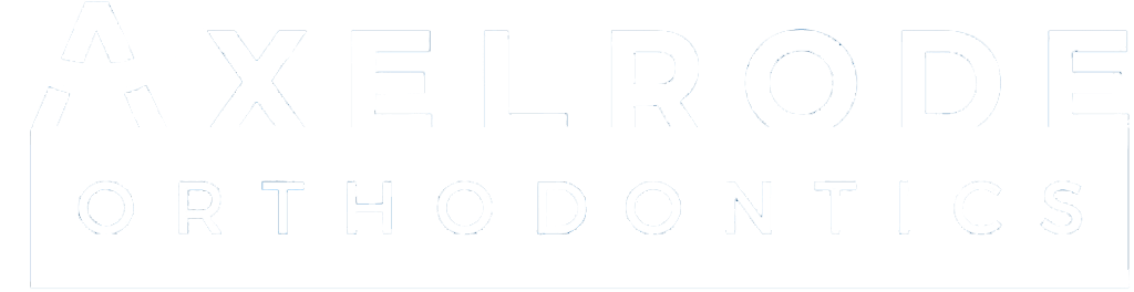 Axelrode Orthodontics logo in white, featuring the practice name in a clean, modern font.